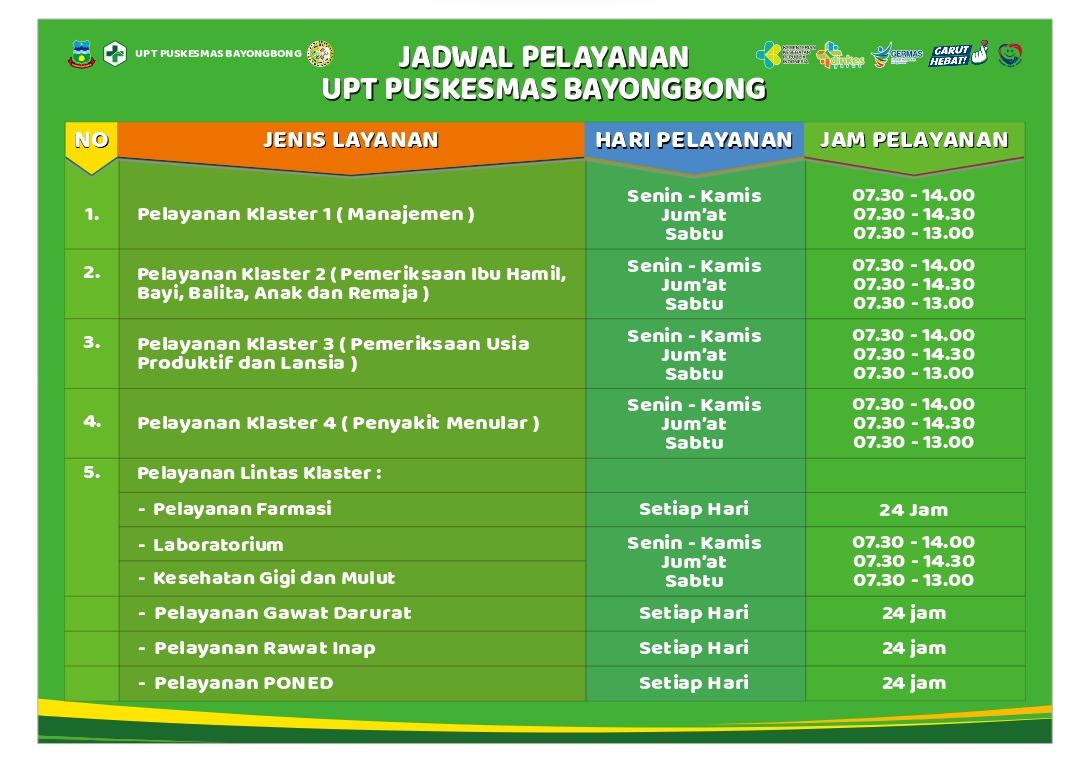 Jadwal Pelayanan